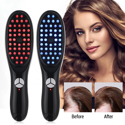 Sonic Vibration Scalp Massager Red Light Therapy Head Massage Comb