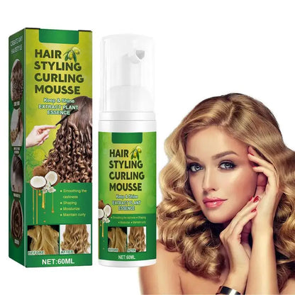 60ml Curly Hair Products Styling Cream Curl Enhancer Anti-Frizz Hair Curling Repairing