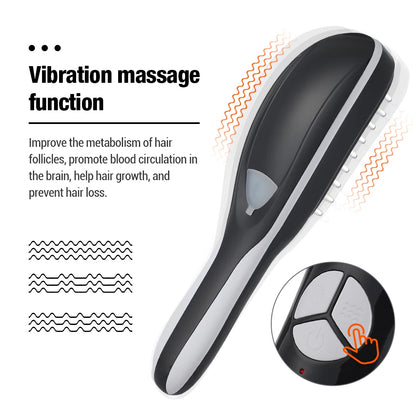 Sonic Vibration Scalp Massager Red Light Therapy Head Massage Comb